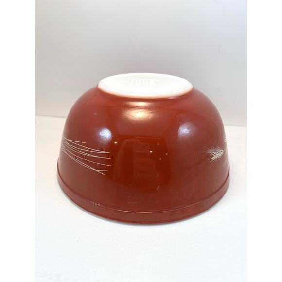 Vintage Pyrex 403 Autumn Harvest Wheat Mixing Nesting Bowl 2.5 L Liter Quart USA - Picture 7 of 16